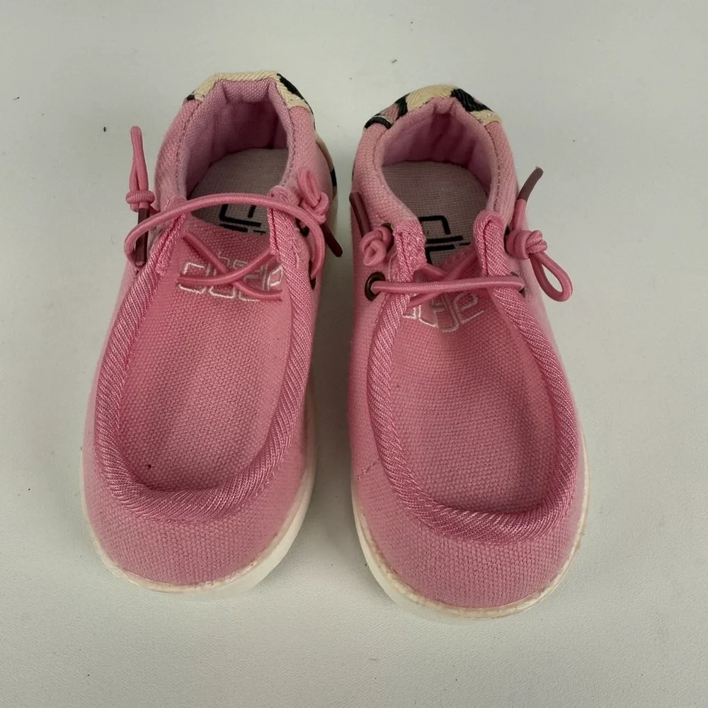 Hey Dude Wendy Funk Leo Cream/Pink Leopard Toddler Shoes-‎ MISSING SIZE